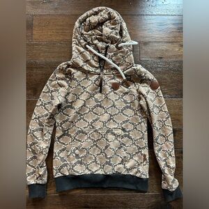 Wanakome Taylor Snake 1/2 zip Sweatshirt- size Medium